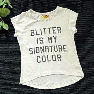 JOYFOLIE Glitter is My Signature Color Tee Shirt Top